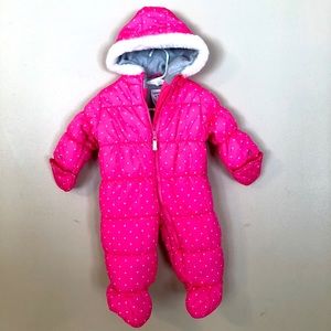 Pink polka dot Snowsuit
